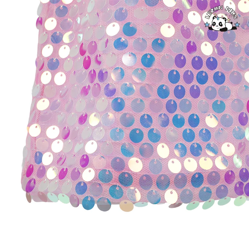 LEZONKIDS - Vestido de Verão de Alta Qualidade sem Mangas para Meninas, Vestido de Princesa com Lantejoulas e Manga de Tule